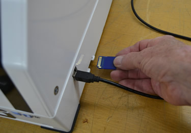 insert sd card