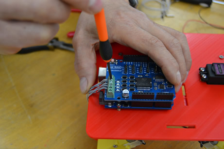 attach motor wires